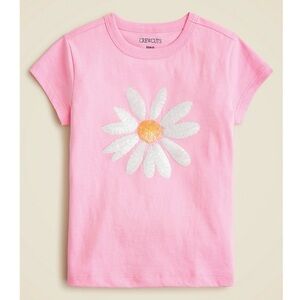 NWT Crewcuts Pink Daisy Sequin T-Shirt